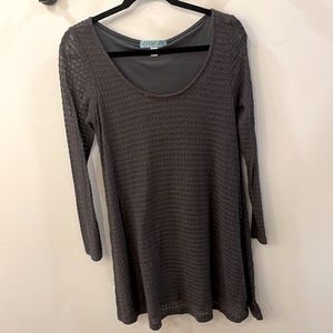 Anthropologie Gray Knit Minidress. Medium.